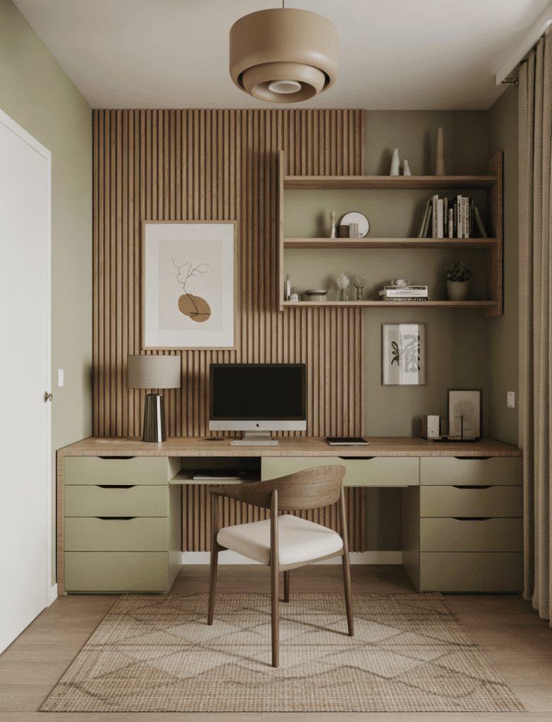 21 Stunning Home Office Accent Wall Ideas to Upgrade Your Workday - Accent Wall Textures For Home Office Decor
